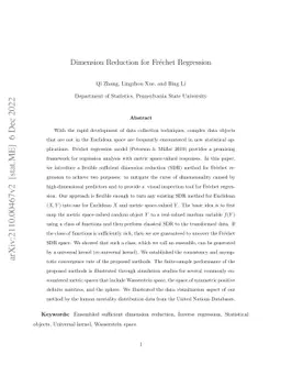 Dimension Reduction for Fréchet Regression