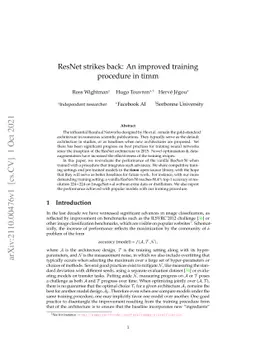ResNet strikes back: An improved training procedure in timm