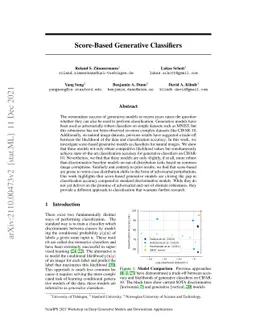 Score-Based Generative Classifiers