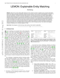 LEMON: Explainable Entity Matching