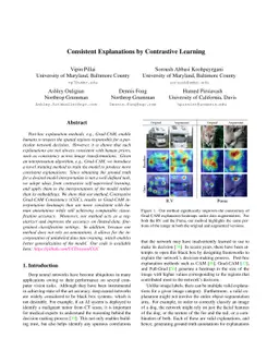 Consistent Explanations by Contrastive Learning