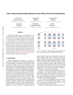Video Temporal Relationship Mining for Data-Efficient Person
  Re-identification