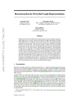Reconstruction for Powerful Graph Representations
