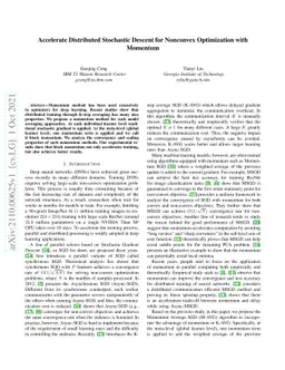Accelerate Distributed Stochastic Descent for Nonconvex Optimization
  with Momentum
