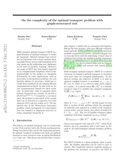On the complexity of the optimal transport problem with graph-structured
  cost