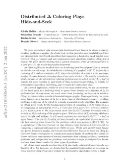 Distributed $Δ$-Coloring Plays Hide-and-Seek