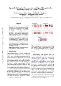 Speech Technology for Everyone: Automatic Speech Recognition for
  Non-Native English with Transfer Learning