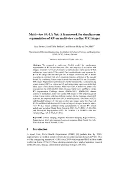 Multi-view SA-LA Net: A framework for simultaneous segmentation of RV on
  multi-view cardiac MR Images