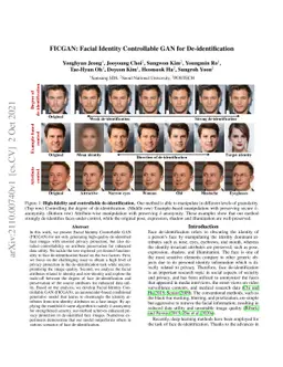 FICGAN: Facial Identity Controllable GAN for De-identification