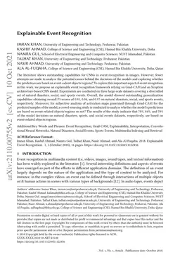 Explainable Event Recognition