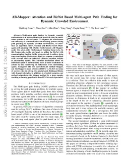 AB-Mapper: Attention and BicNet Based Multi-agent Path Finding for
  Dynamic Crowded Environment