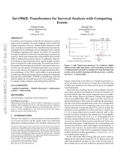 SurvTRACE: Transformers for Survival Analysis with Competing Events
