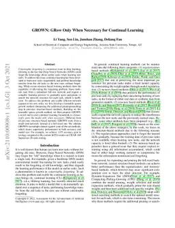 GROWN: GRow Only When Necessary for Continual Learning