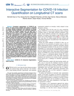 Interactive Segmentation for COVID-19 Infection Quantification on
  Longitudinal CT scans