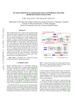 PL-EESR: Perceptual Loss Based END-TO-END Robust Speaker Representation
  Extraction