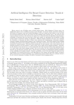 Artificial Intelligence For Breast Cancer Detection: Trends & Directions