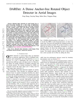DARDet: A Dense Anchor-free Rotated Object Detector in Aerial Images