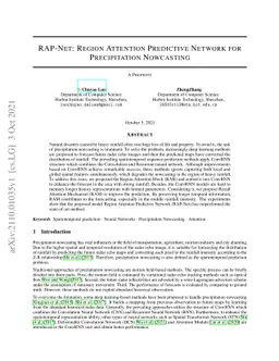 RAP-Net: Region Attention Predictive Network for Precipitation
  Nowcasting