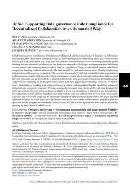 Dr.Aid: Supporting Data-governance Rule Compliance for Decentralized
  Collaboration in an Automated Way