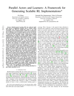Parallel Actors and Learners: A Framework for Generating Scalable RL
  Implementations