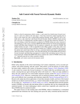 Safe Control with Neural Network Dynamic Models