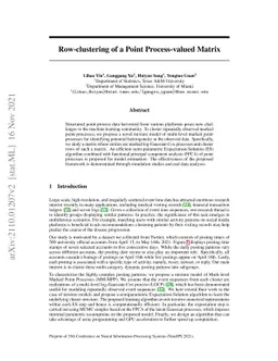 Row-clustering of a Point Process-valued Matrix