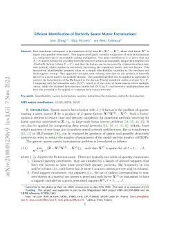 Efficient Identification of Butterfly Sparse Matrix Factorizations