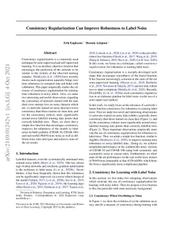Consistency Regularization Can Improve Robustness to Label Noise