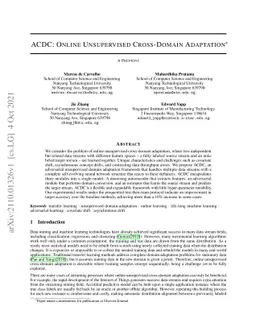 ACDC: Online Unsupervised Cross-Domain Adaptation