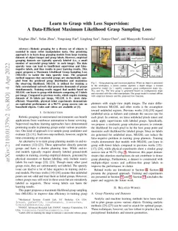 Learn to Grasp with Less Supervision: A Data-Efficient Maximum
  Likelihood Grasp Sampling Loss
