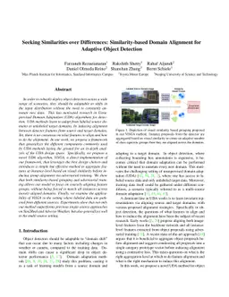 Seeking Similarities over Differences: Similarity-based Domain Alignment
  for Adaptive Object Detection