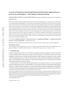 A review of Generative Adversarial Networks (GANs) and its applications
  in a wide variety of disciplines -- From Medical to Remote Sensing