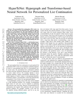 HyperTeNet: Hypergraph and Transformer-based Neural Network for
  Personalized List Continuation