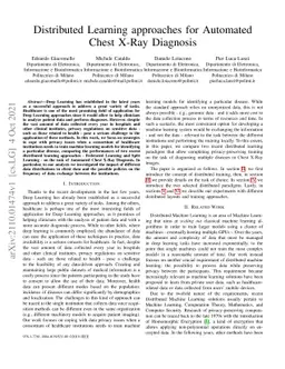 Distributed Learning Approaches for Automated Chest X-Ray Diagnosis