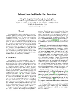 Balanced Masked and Standard Face Recognition