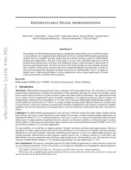 Differentiable Spline Approximations