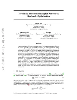 Stochastic Anderson Mixing for Nonconvex Stochastic Optimization