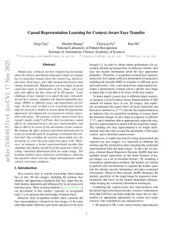 Causal Representation Learning for Context-Aware Face Transfer