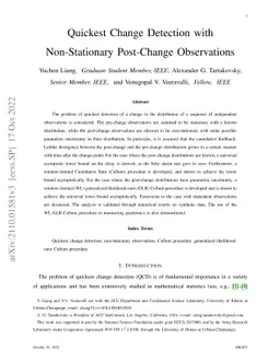Quickest Change Detection with Non-Stationary Post-Change Observations