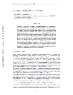 Generalized Kernel Thinning