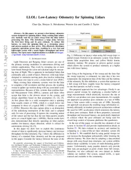 LLOL: Low-Latency Odometry for Spinning Lidars