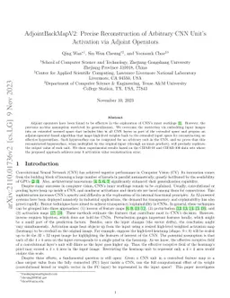 AdjointBackMapV2: Precise Reconstruction of Arbitrary CNN Unit's
  Activation via Adjoint Operators