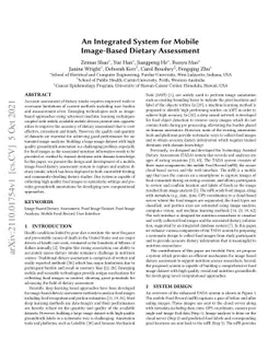 An Integrated System for Mobile Image-Based Dietary Assessment
