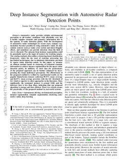 Deep Instance Segmentation with Automotive Radar Detection Points