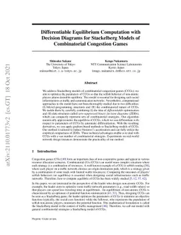Differentiable Equilibrium Computation with Decision Diagrams for
  Stackelberg Models of Combinatorial Congestion Games