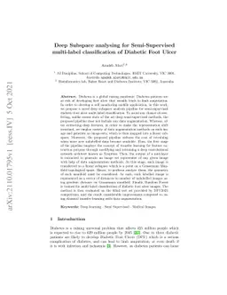 Deep Subspace analysing for Semi-Supervised multi-label classification
  of Diabetic Foot Ulcer