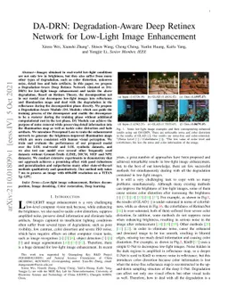 DA-DRN: Degradation-Aware Deep Retinex Network for Low-Light Image
  Enhancement