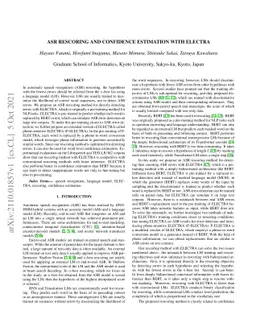 ASR Rescoring and Confidence Estimation with ELECTRA