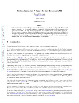 Sicilian Translator: A Recipe for Low-Resource NMT