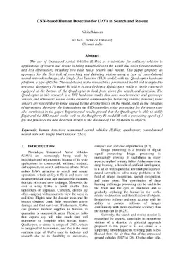 CNN-based Human Detection for UAVs in Search and Rescue